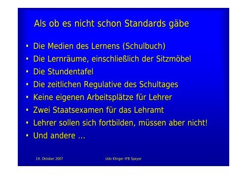 Mit Bildungsstandards zu einem kompetenzorientierten Unterricht