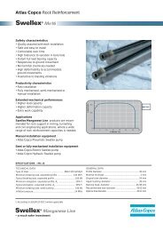 Swellex Mn16 spec sheet - Atlas Copco