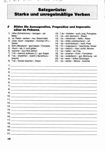 Satzgerüste: