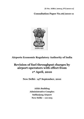 Revision of fuel throughput charges by airport operators with ... - AERA
