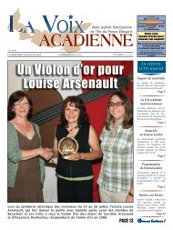 Un Violon d'or pour Louise Arsenault - La Voix acadienne