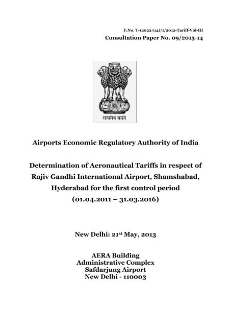 Airports Economic Regulatory Authority of India ... - AERA
