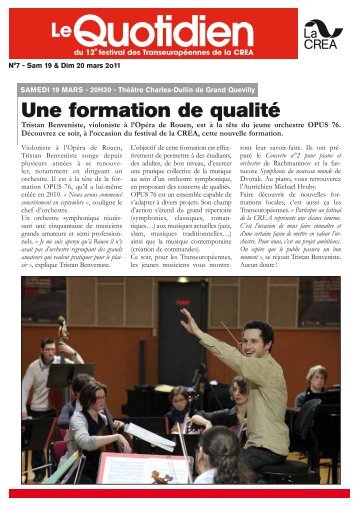 Une formation de qualité - La Crea