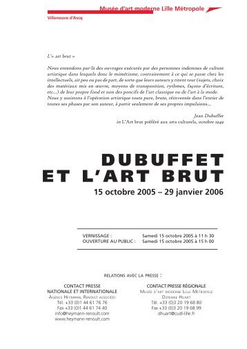 DUBUFFET ET L'ART BRUT - Lille Métropole