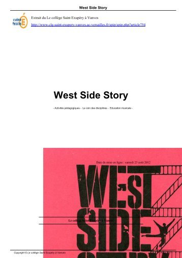 West Side Story - Le collège Saint Exupéry à Vanves