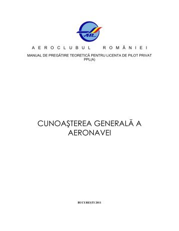 Aeroclubul Romaniei - cunoasterea generala a aeronavei