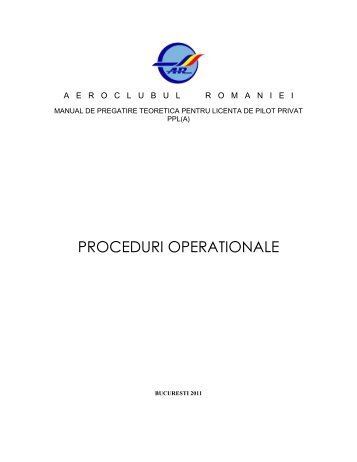 Proceduri operationale in zbor