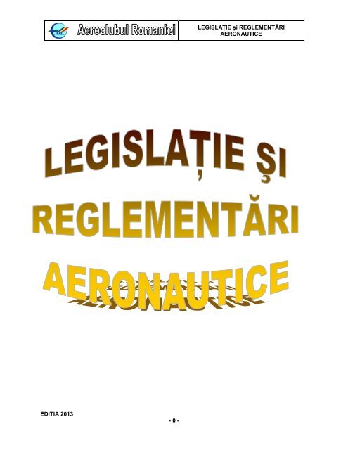 Legislatie Aeronautica