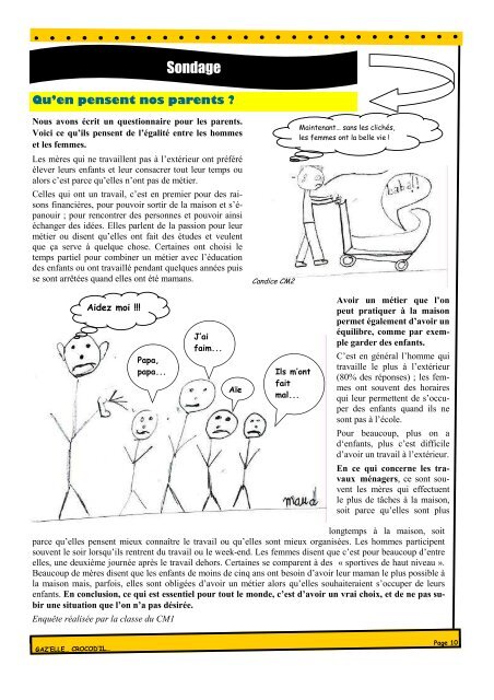 GAZ'ELLE… CROCOD'IL… le journal des filles et des garçons