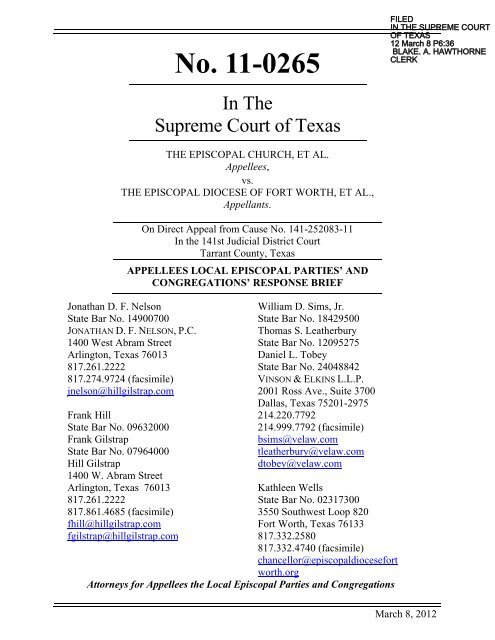 Appellee S Brief On The Merits Filed Supreme Court Of Texas