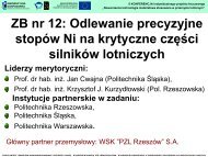 Odlewanie precyzyjne stopów Ni na krytyczne części ... - AeroNet