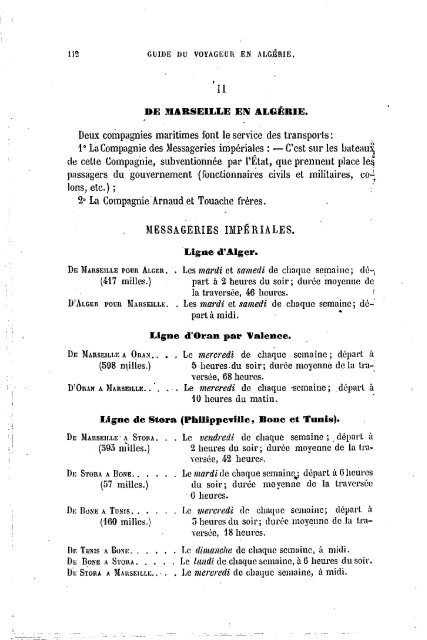 Guide Filias du voyageur en Algérie, 1865 - Accueil