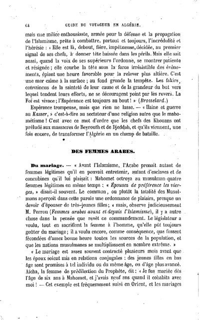 Guide Filias du voyageur en Algérie, 1865 - Accueil