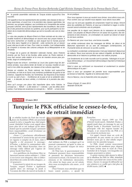 Bulletin de liaison et d'information - Institut kurde de Paris