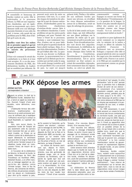 Bulletin de liaison et d'information - Institut kurde de Paris