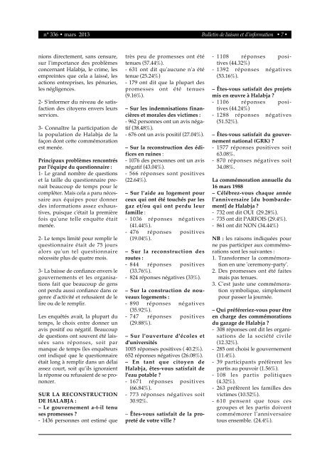 Bulletin de liaison et d'information - Institut kurde de Paris