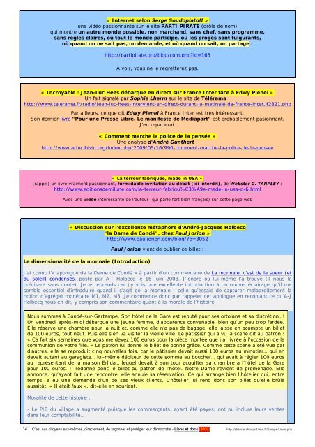 Liens et documents - Etienne Chouard - Free