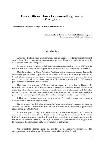 Texte en pdf - Algeria-Watch