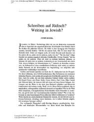Schreiben auf Jüdisch?/Writing in Jewish? German - Amir Eshel