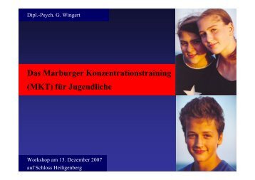 Marburger Konzentrationstraining für Jugendliche