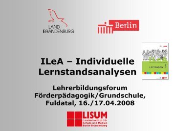 ILeA – Individuelle Lernstandsanalysen