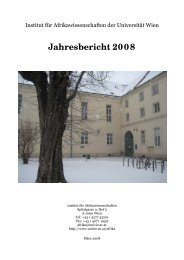 Jahresbericht 2008 - Institut für Afrikawissenschaften - Universität ...