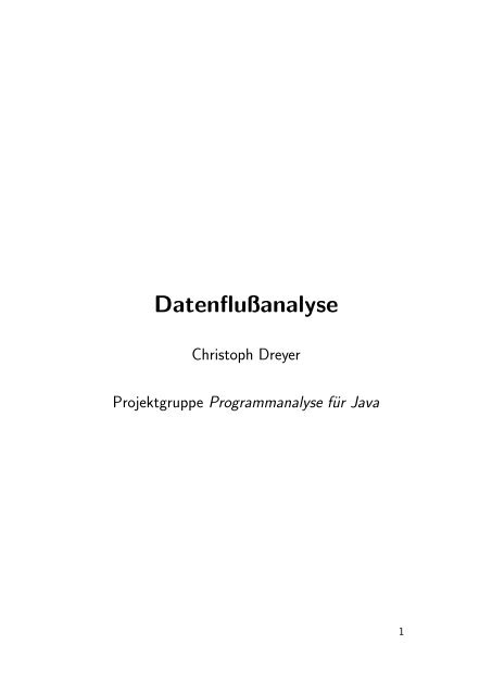 Datenflußanalyse