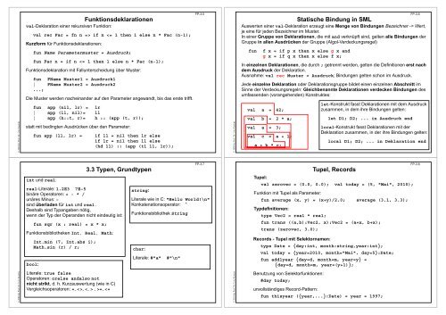 Aufruf-Semantik Call-by-need - lazy eval