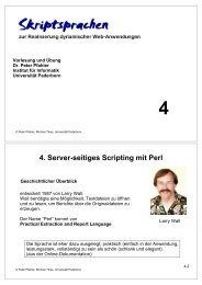 5 4. Server-seitiges Scripting mit Perl - Universität Paderborn