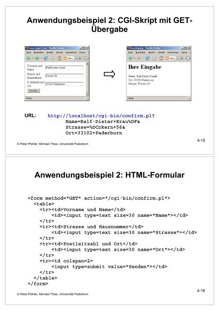 5 4. Server-seitiges Scripting mit Perl - Universität Paderborn