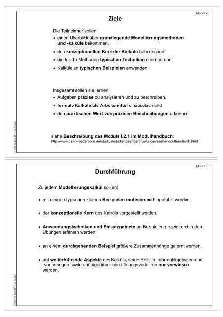 als PDF, 2 Folien/Seite - Fachgebiet Programmiersprachen ...