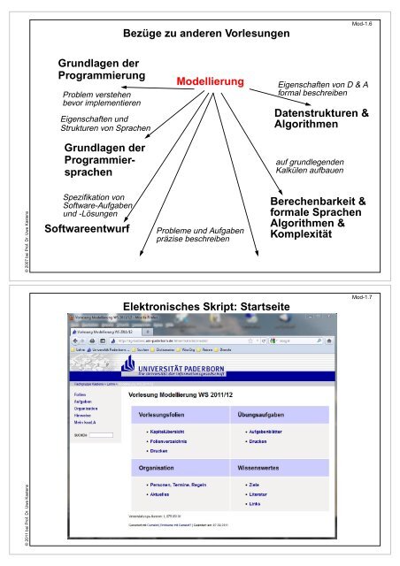 als PDF, 2 Folien/Seite - Fachgebiet Programmiersprachen ...