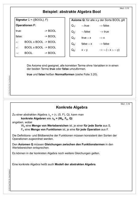 als PDF, 2 Folien/Seite - Fachgebiet Programmiersprachen ...