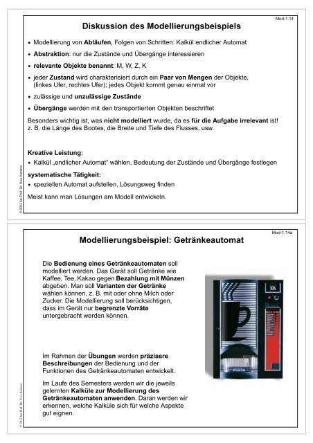 als PDF, 2 Folien/Seite - Fachgebiet Programmiersprachen ...