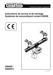 Instructions de service et de montage GISKB I/II - GIS AG