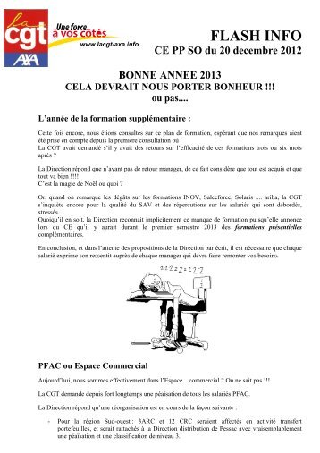 Lire le tract de vos élus CGT - La CGT AXA