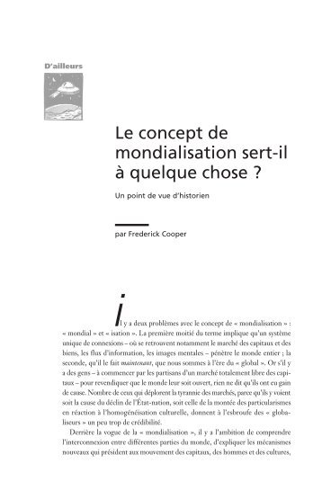 Le concept de mondialisation sert-il à quelque chose - Philippe Pierre