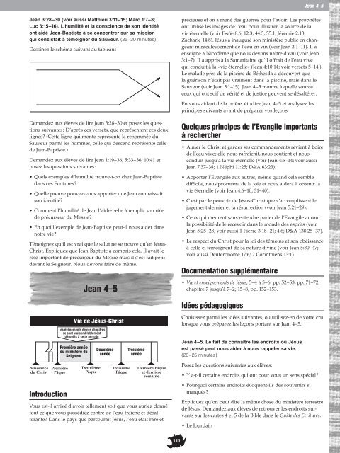 Nouveau Testament, Manuel de l'instructeur