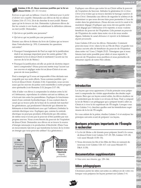 Nouveau Testament, Manuel de l'instructeur