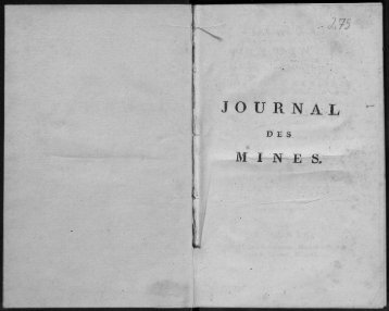 Untitled - Journal des mines et Annales des mines 1794-1881.