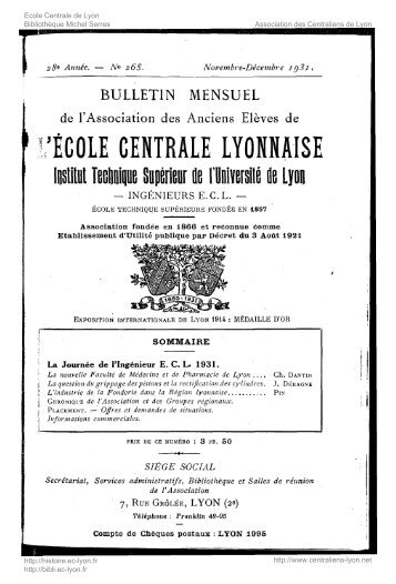 Revue Technica, année 1931, numéro 268 - Histoire de l'École ...