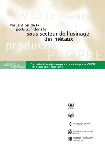 sous-secteur de l'usinage des métaux - Regional Activity Centre for ...