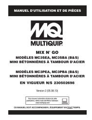 MÉLANGEUR MIX N' GO - Multiquip Inc.