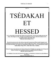 tsédaka et hessed - Israel 613