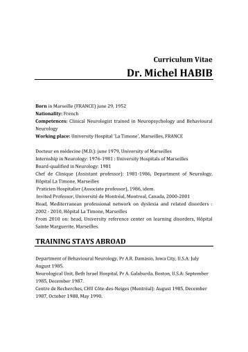 michel habib cv