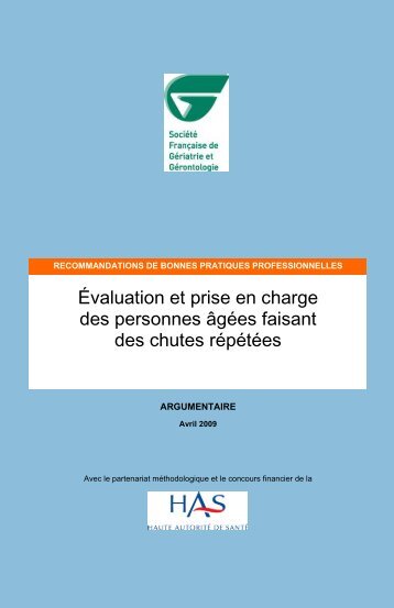 Chutes répétées PA - Argumentaire - Haute Autorité de Santé