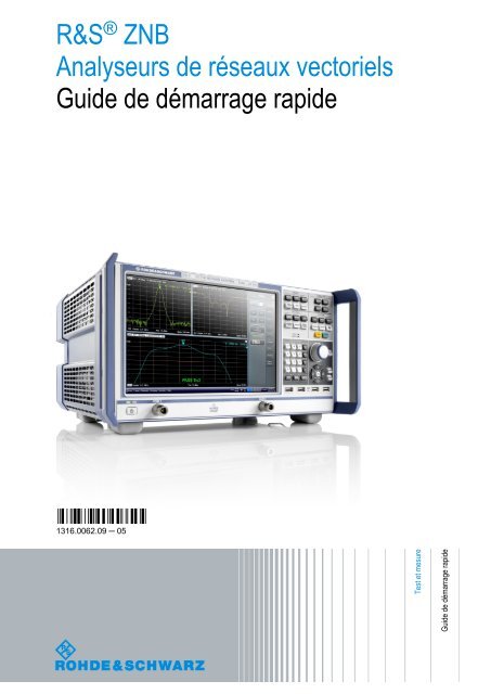 R&S ZNB Guide de demarrage rapide - Rohde & Schwarz Singapore