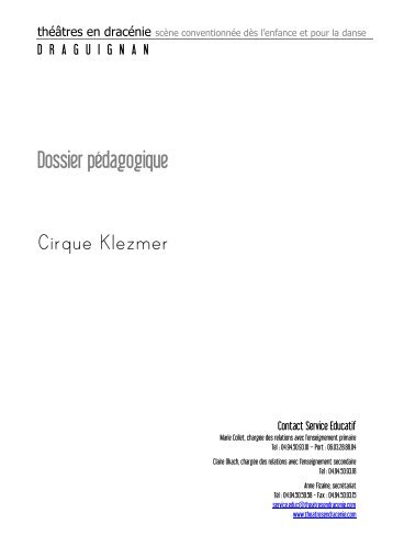 Dossier pédagogique Cirque Klezmer - Théâtres en Dracénie