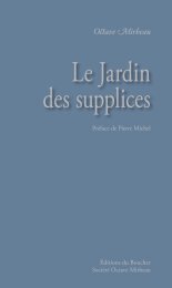 Le Jardin des supplices - Octave Mirbeau - Éditions du Boucher