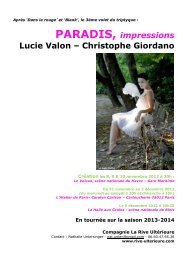 PARADIS, impressions Lucie Valon – Christophe Giordano
